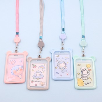 جديد ميكي ماوس سيليكون بطاقة متداخلة مع الحبل الحرم الجامعي بطاقة الطالب بطاقة حافلة بطاقة التحكم في الوصول بطاقة هوية مجموعة