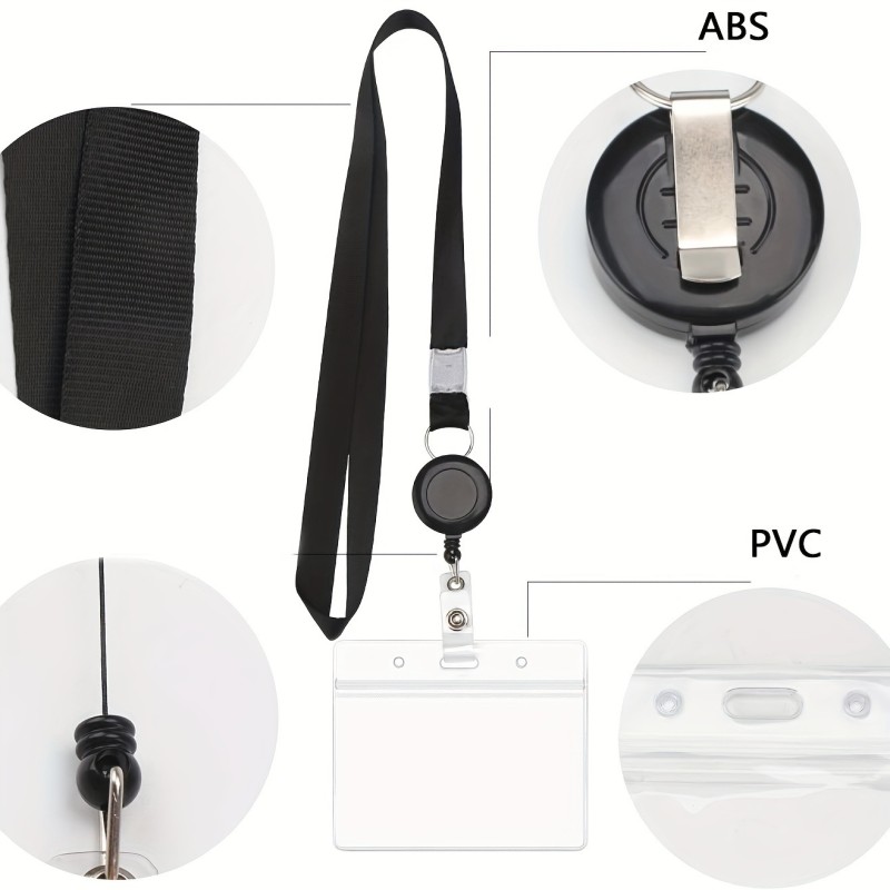 الأمازون الساخن بيع بولي كلوريد الفينيل للماء بطاقة الهوية مجموعة من الشهادات الحبل قفل قابل للسحب