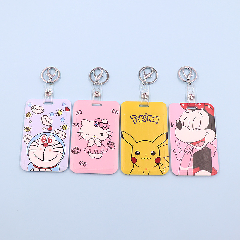 بطاقة مجموعة الحرم الجامعي بطاقة الطالب بطاقة وجبة بطاقة التحكم في الوصول إلى وسائل النقل العام بطاقة قصيرة انزلاق غطاء بيكاتشو مع مفتاح سلسلة الكرتون تصميم