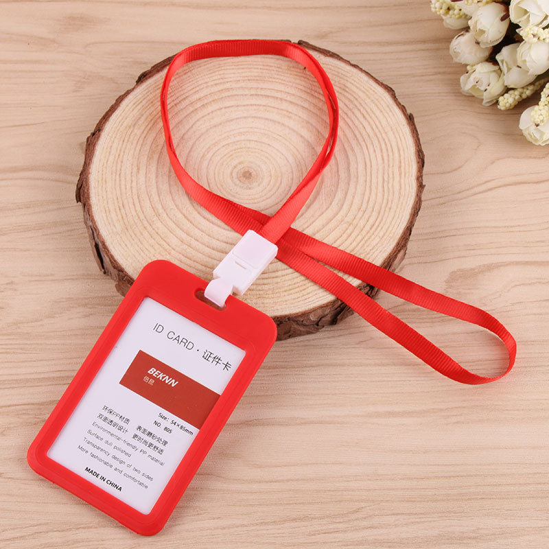 عمل بطاقة الهوية ، بطاقة الصدر ، بطاقة بلاستيكية ، بطاقة هوية الموظفين ، على الوجهين بطاقة شفافة ، حبل معلق