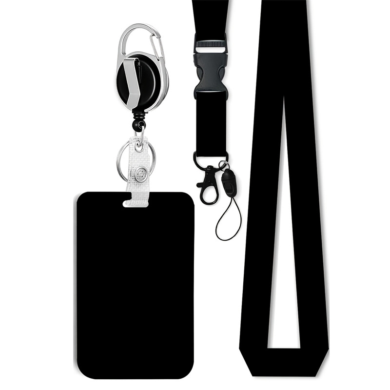 بطاقة الهوية عبر الحدود كم متداخلة قفل الباب بطاقة بطاقة الطعام بطاقة قابلة للفك حبل معلق بطاقة الموظف الصدر مشبك قابل للسحب