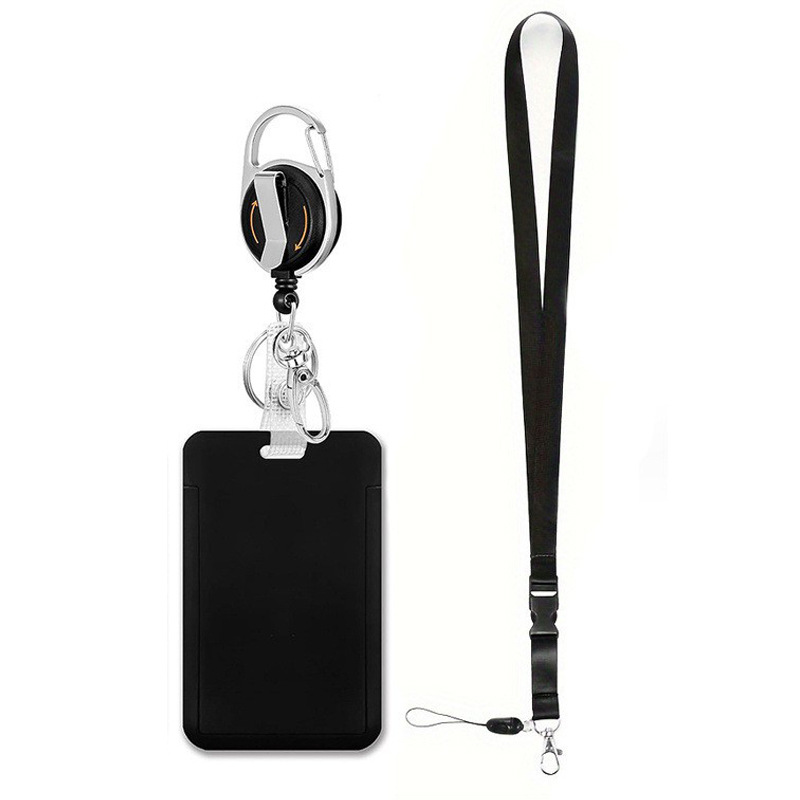 الثقيلة واجب شارة بكرة قابل للسحب من السهل سحب مشبك كم حزام من القماش الأسود حبل معلق