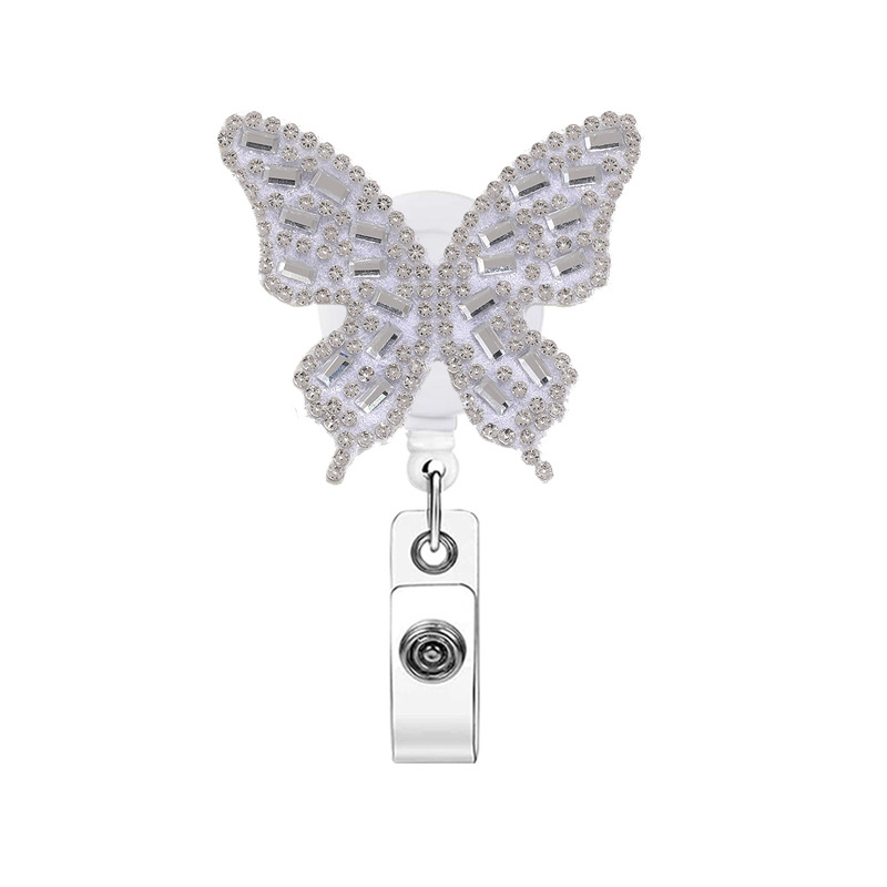 عيد الفصح الأرنب لؤلؤة حجر الراين فراشة الحب الرعاية الصحية من السهل سحب مشبك مكتب قابل للسحب شارة لفة هدية