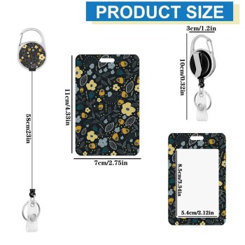 بطاقة العمل عبر الحدود من قطعة واحدة مع حبل معلق العنق تلسكوبي مشبك الموظفين بطاقة الصدر بطاقة حافلة مجموعة العلامة التجارية الأرز