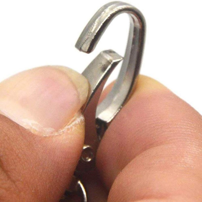 حبل تعليق بخطاف حديدي مدبب معدني 1.0 سم، تصريح عمل، بطاقة طالب، بطاقة حافلة، حزام تعليق بطاقة هوية، مشبك معدني