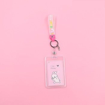 بطاقة الطالب مجموعة قصيرة مفتاح سلسلة الكرتون الحبل المطاط المرن بطاقة التحكم في الوصول بطاقة النقل العام شهادة شفافة بطاقة التسمية مجموعة