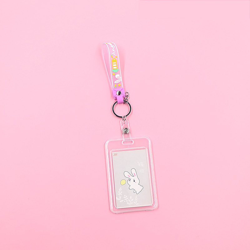 بطاقة الطالب مجموعة قصيرة مفتاح سلسلة الكرتون الحبل المطاط المرن بطاقة التحكم في الوصول بطاقة النقل العام شهادة شفافة بطاقة التسمية مجموعة