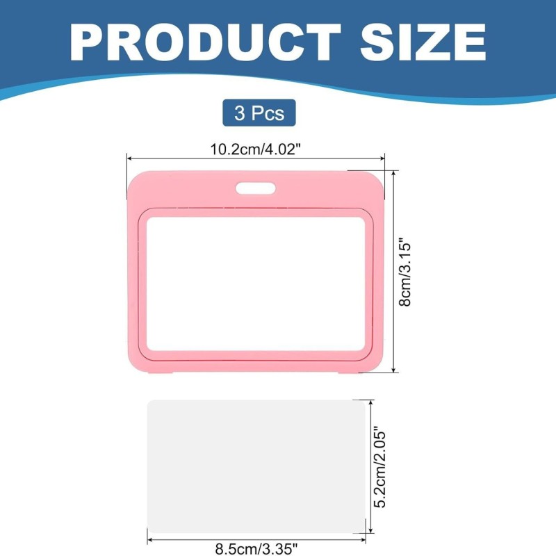 حار بيع بطاقات عبر الحدود تغطي الحبل المزدوج الجانب بطاقة هوية العلامة التجارية العلامة التجارية شفافة تغطي المدرسة بطاقة عمل بطاقة معلقة