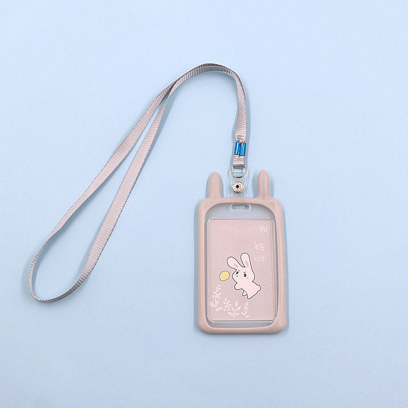 لطيف كيتي بطاقة شفافة مجموعة الحبل سيليكون مجموعة بطاقة حافلة مجموعة بطاقة الحرم الجامعي الحرس مدخل بطاقة حماية مجموعة