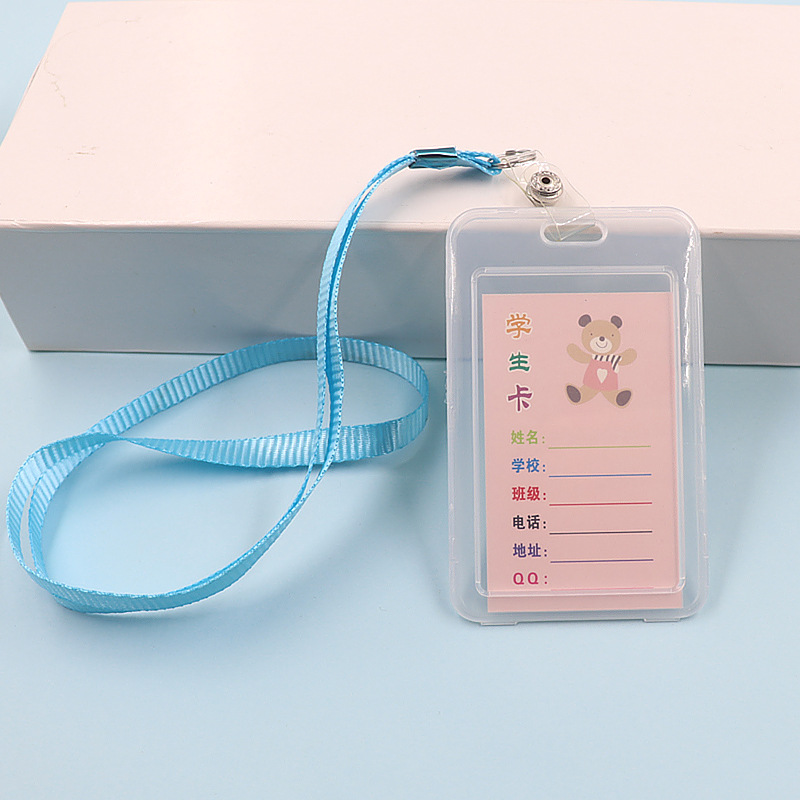 بطاقة الطالب مجموعة مع حبل معلق لينة من البلاستيك الشفاف بطاقة مجموعة من رياض الأطفال مجموعة حافلة مجموعة رمز الصحة العامة بطاقة مجموعة بالجملة