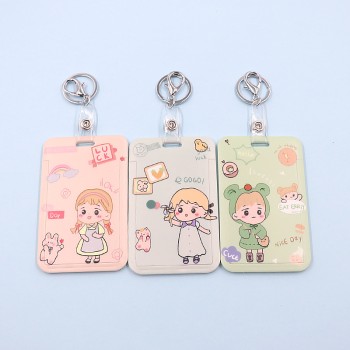 طالب انزلاق غطاء بطاقة قصيرة مع مفتاح سلسلة الكرتون بطاقة النقل العام بطاقة التحكم في الوصول بطاقة الهوية بطاقة الغذاء بطاقة المترو كم