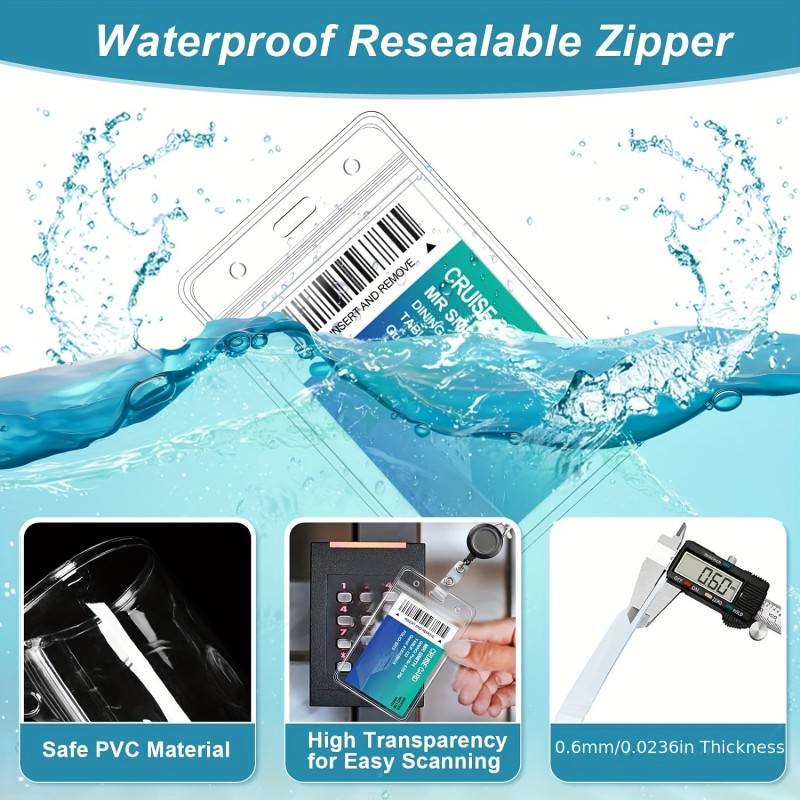 حامل بطاقة هوية من مادة PVC مع حبل تعليق أسود وإبزيم سهل السحب، قابل للتمدد وإبزيم شارة الصدر سهل السحب