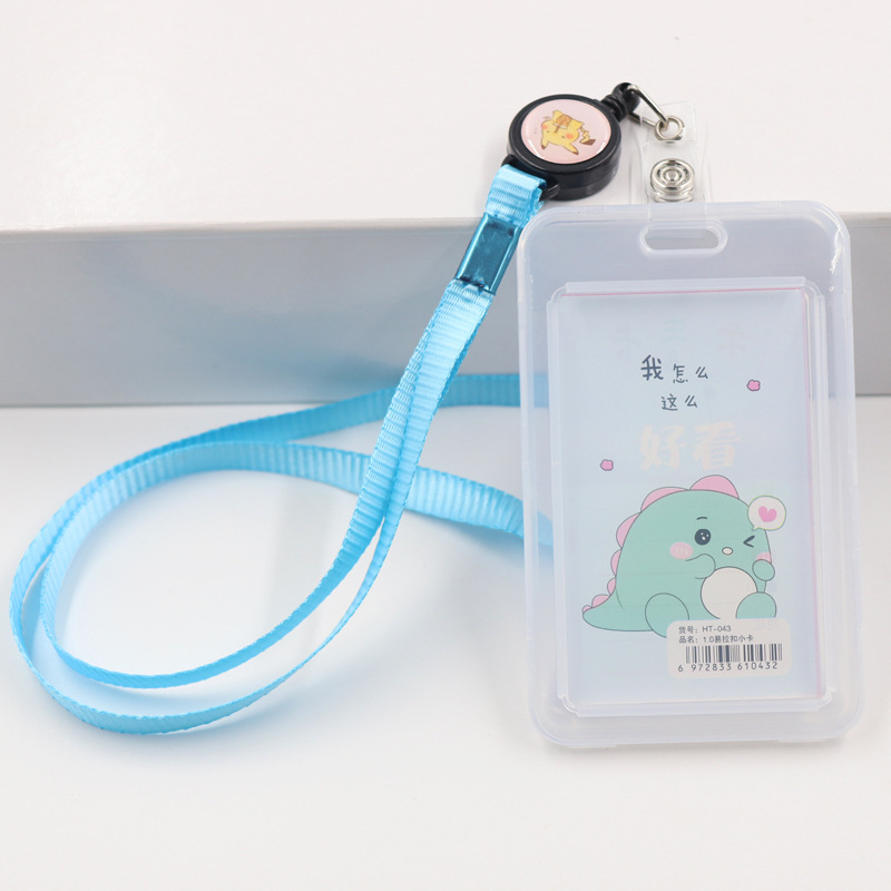 غطاء بطاقة توسيع سميكة للطلاب مع حبل تعليق 0.5 سم بطاقة إلكترونية سميكة بطاقة حافلة بطاقة وجبة الطالب غطاء بطاقة الدخول