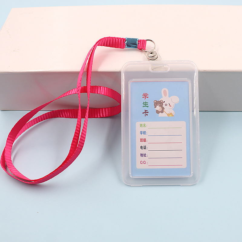 بطاقة الطالب مجموعة مع حبل معلق لينة من البلاستيك الشفاف بطاقة مجموعة من رياض الأطفال مجموعة حافلة مجموعة رمز الصحة العامة بطاقة مجموعة بالجملة