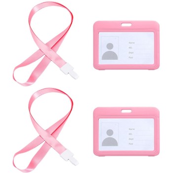 حار بيع بطاقات عبر الحدود تغطي الحبل المزدوج الجانب بطاقة هوية العلامة التجارية العلامة التجارية شفافة تغطي المدرسة بطاقة عمل بطاقة معلقة