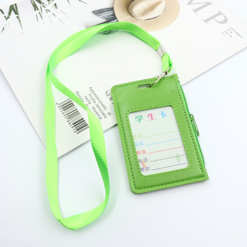 الحرم الجامعي طالب الجلود سستة بطاقة تغطية مع حبل معلق الروضة طالب بطاقة تغطية بطاقة التحكم في الوصول حافلة تغطية بطاقة