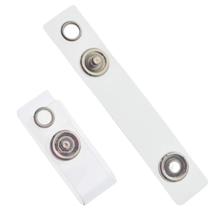 مشبك حزام من الجلد الشفاف المصنوع من مادة البولي فينيل كلوريد مع مشبك لوحة الصدر