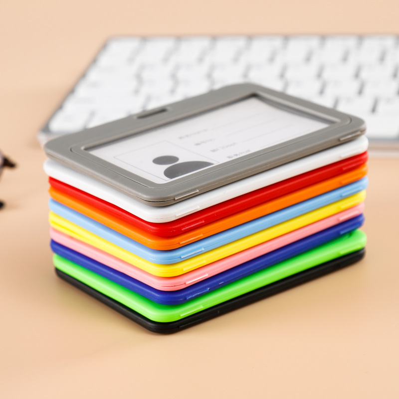 البلاستيك غطاء بطاقة مخصصة مزدوجة من جانب بطاقة شفافة قلادة الحبل غطاء بطاقة الهوية