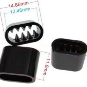 مشبك مسنن للاستخدام مرة واحدة، مشبك بيضاوي مانع للانزلاق، مشبك تعديل لحزام المعصم، مشبك التعرف، مشبك مسنن بلاستيكي 1000 قطعة