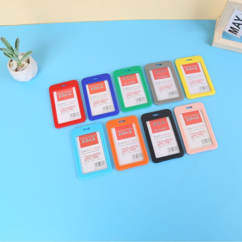 حاملة بطاقة مزدوجة الجانب شفافة من البروبلين