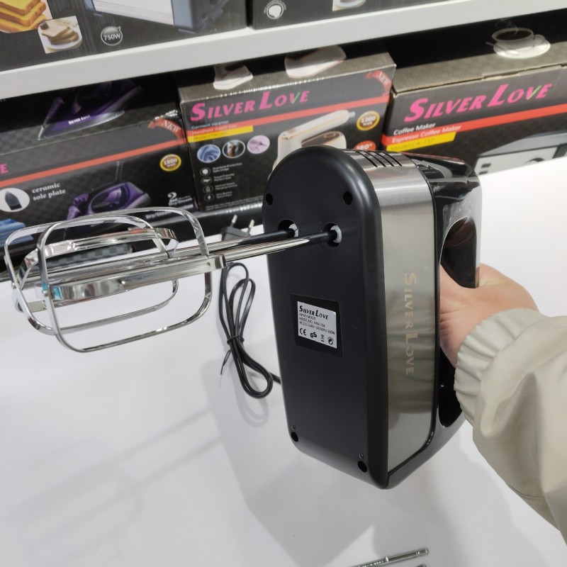 تصدير الأزياء الإبداعية المحمولة الكهربائية خلاط البيض - النمط الأوروبي لون مربع الفولاذ المقاوم للصدأ خلاط