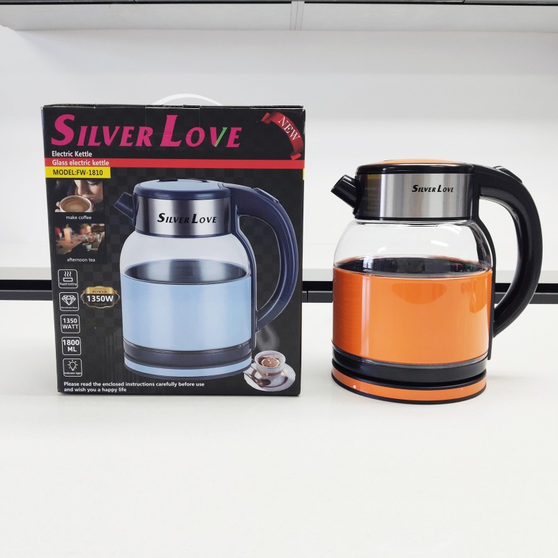 غلاية كهربائية عالية زجاج البورسليكات 1.8