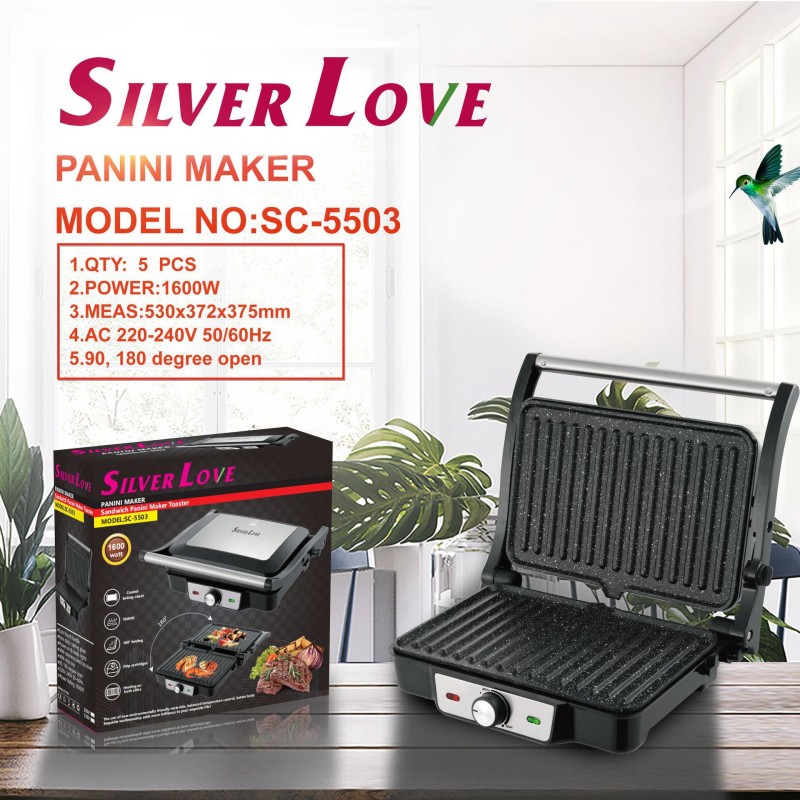 التجارة الخارجية تصدير آلة ستيك آلة الشواء المنزلية المحمولة غير عصا شواء كهربائية مزدوجة الجانب آلة الإفطار 1600W