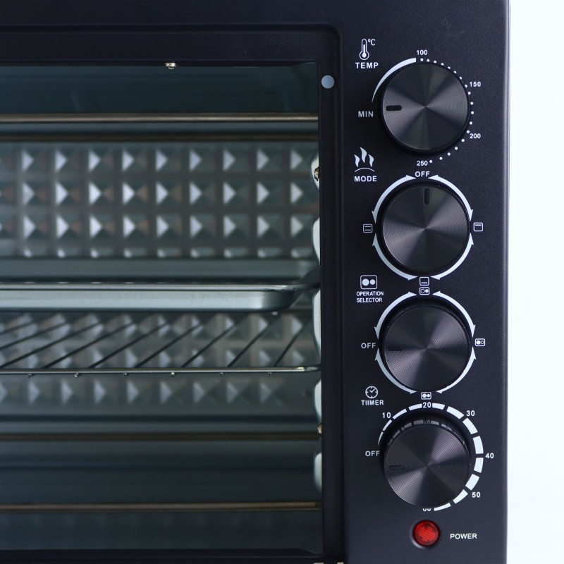 تصدير 50L مزدوجة طباخ سعة كبيرة 1700W + 1600W عالية الطاقة الكهربائية المنزلية فرن الخبز توقيت