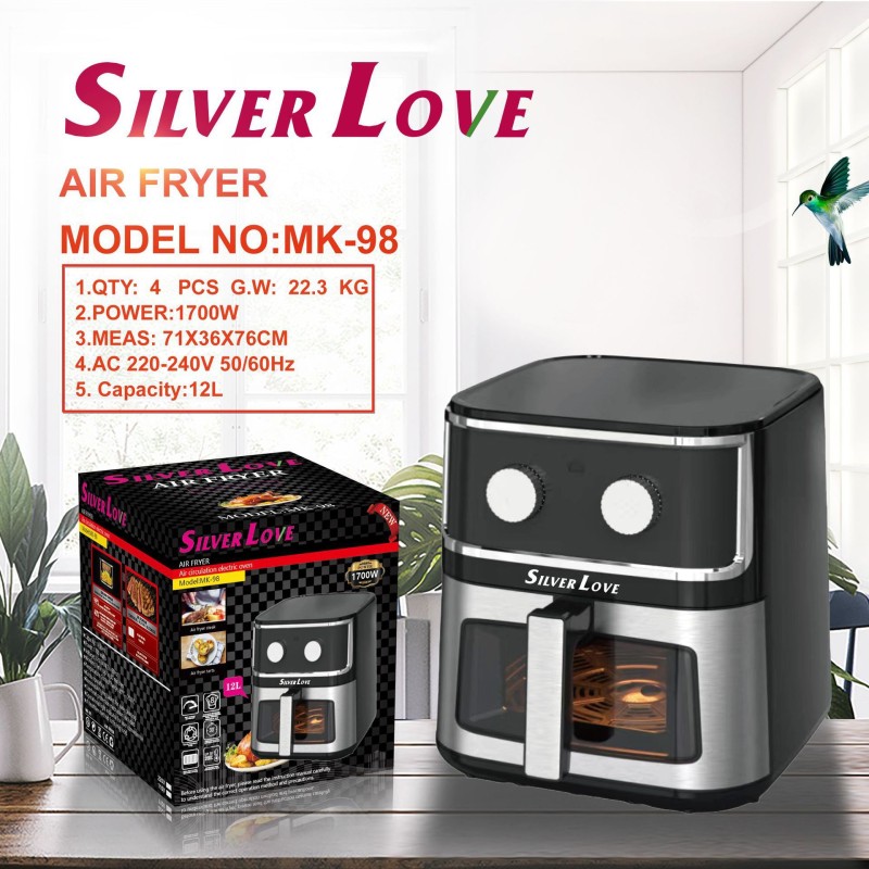 الهواء المقلاة 8L المطبخ الكهربائية عبر الحدود الجوية فراير الفولاذ المقاوم للصدأ