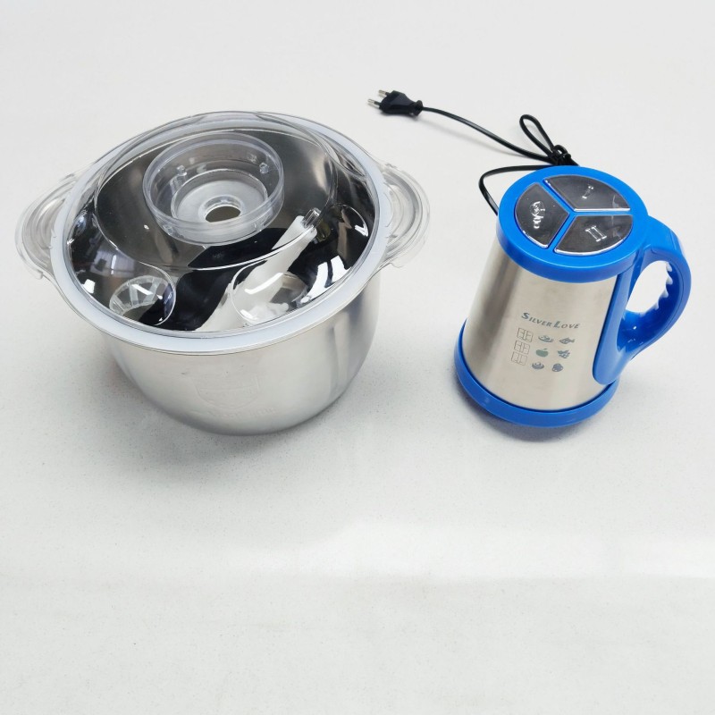 تصدير الفولاذ المقاوم للصدأ المفرمة اللحوم المنزلية 5.0L متعددة الوظائف آلة الطبخ 1500W عالية الطاقة 5430 موتور