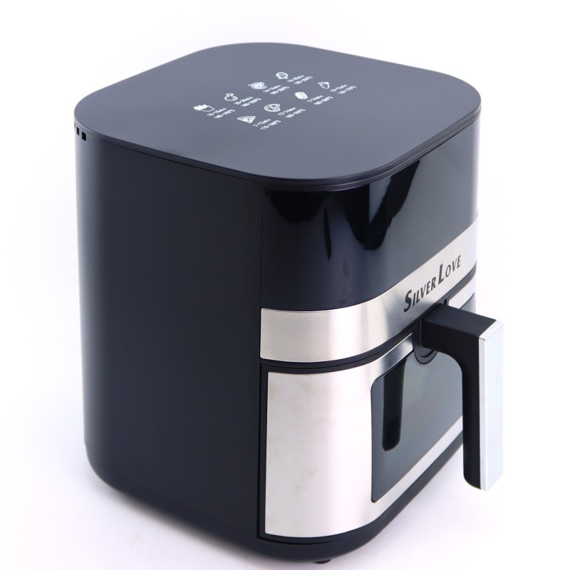 تصدير 2000W عالية الطاقة الهواء المقلاة 8L قدرة كبيرة متعددة الوظائف المنزلية الذكية مقلاة كهربائية مرئية