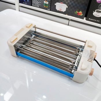 التجارة الخارجية تصدير السجق آلة التلقائي بالكامل المحلية الصغيرة متعددة الوظائف آلة هوت دوج ثلاثة في واحد الكهربائية تحميص المقالي النقانق