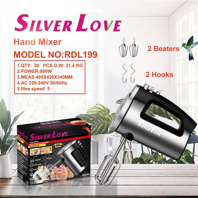 الجملة عبر الحدود الفولاذ المقاوم للصدأ خلاط البيض الكهربائية عالية الطاقة خلاط يدوي