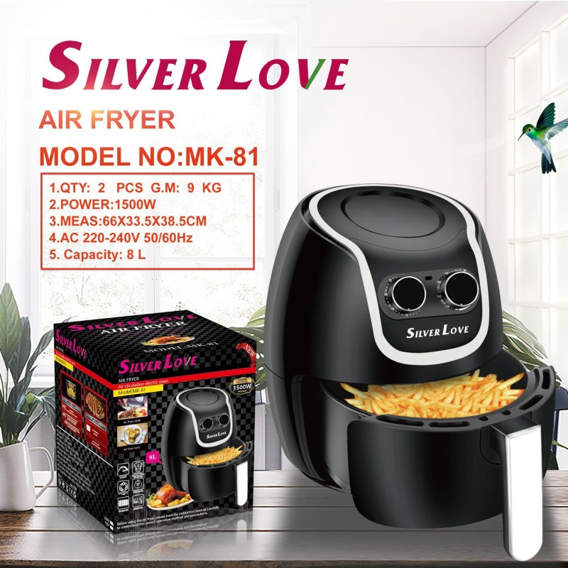 عبر الحدود 8L الهواء فراير فرايد مقلاة كهربائية متعددة الوظائف