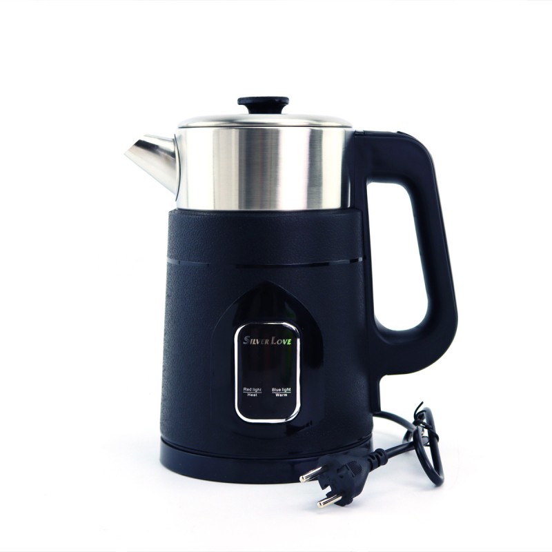 التجارة الخارجية تصدير الزجاج غلاية كهربائية مزدوجة اللون مصباح مع الحفاظ على درجة حرارة ثابتة 65 درجة 2.5L الأم والطفل غلاية كهربائية