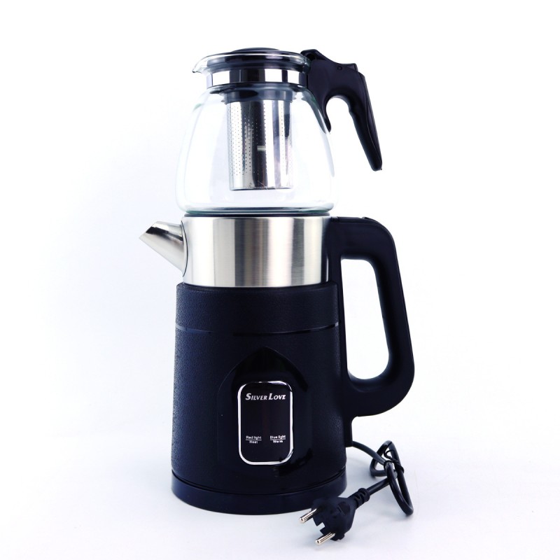 التجارة الخارجية تصدير الزجاج غلاية كهربائية مزدوجة اللون مصباح مع الحفاظ على درجة حرارة ثابتة 65 درجة 2.5L الأم والطفل غلاية كهربائية