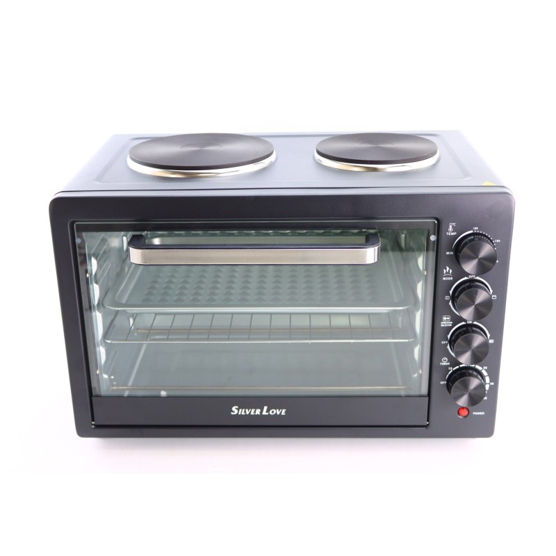 تصدير 50L مزدوجة طباخ سعة كبيرة 1700W + 1600W عالية الطاقة الكهربائية المنزلية فرن الخبز توقيت