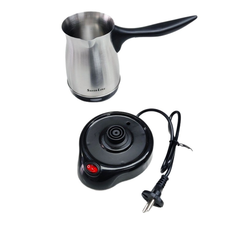 الفولاذ المقاوم للصدأ وعاء قهوة الكهربائية المنزلية التركية الصغيرة ناحية صانع القهوة