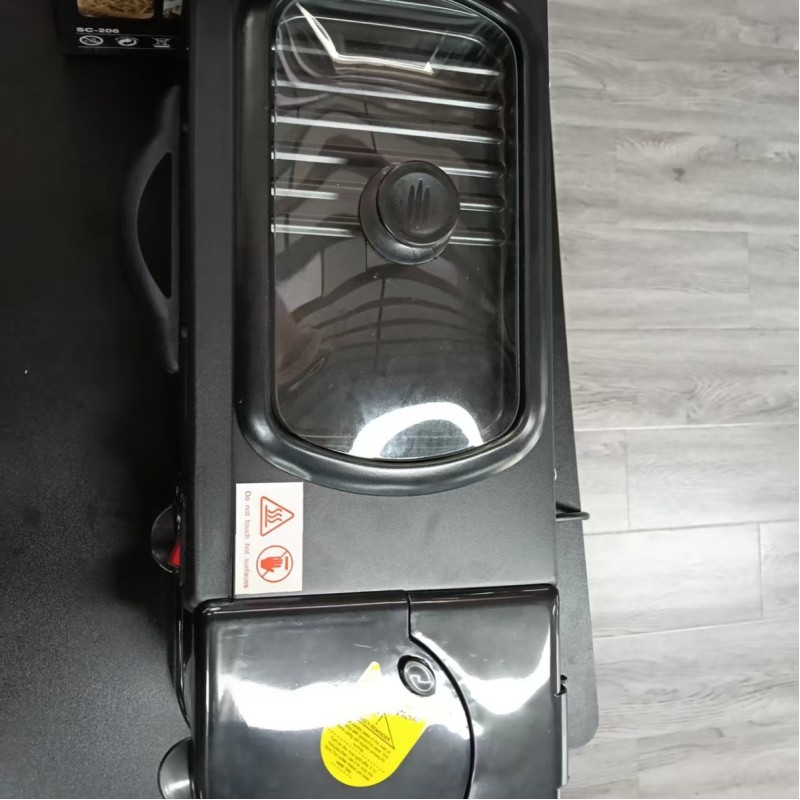 متعددة الوظائف المنزلية ثلاثة في واحد إفطار آلة القلي المحمص المحمص المحمص المحمص آلة القهوة مصغرة فرن آلة الإفطار