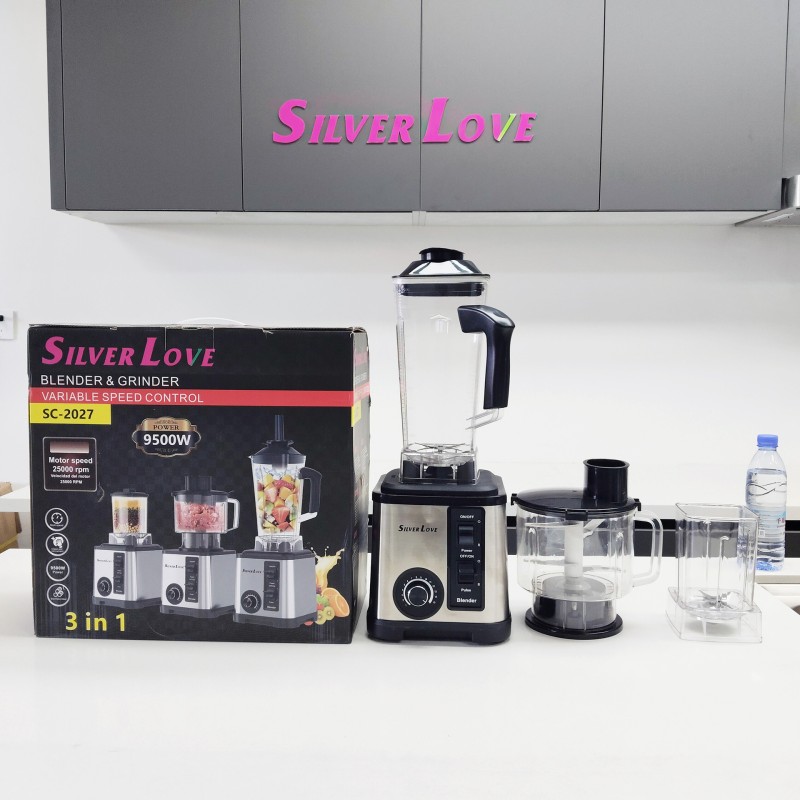 عبر الحدود 3L6INBLENDER متعددة الوظائف الفولاذ المقاوم للصدأ عالية الطاقة خلاط كسر الجدار المفرمة اللحوم سحق الجليد عصارة