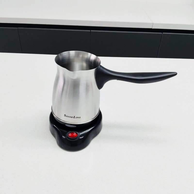 الفولاذ المقاوم للصدأ وعاء قهوة الكهربائية المنزلية التركية الصغيرة ناحية صانع القهوة