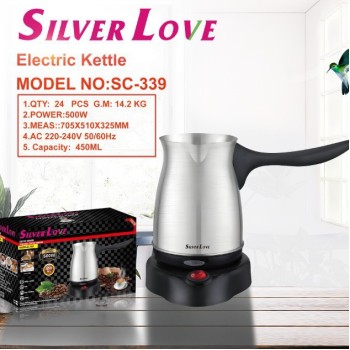 الفولاذ المقاوم للصدأ وعاء قهوة الكهربائية المنزلية التركية الصغيرة ناحية صانع القهوة