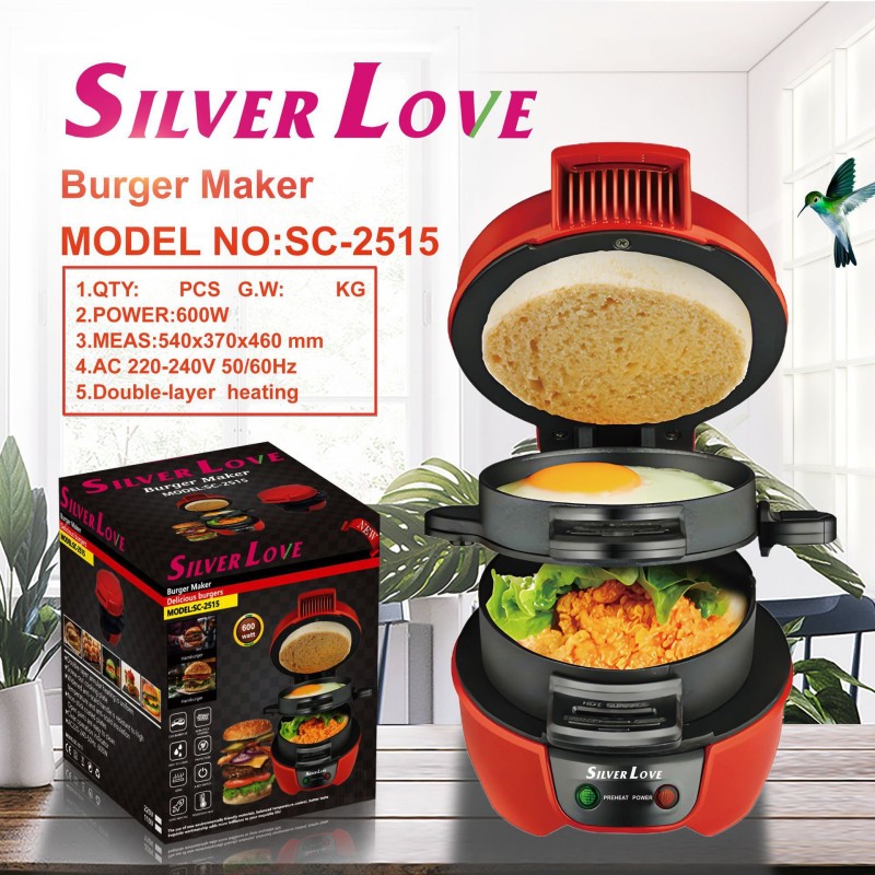 عبر الحدود متعددة الوظائف آلة همبرغر ساندويتش صانع صانع الفطور المنزلي