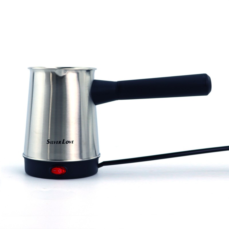 الفولاذ المقاوم للصدأ تركيا التعامل مع 500ml قدرة صغيرة الكهروحرارية صانع القهوة