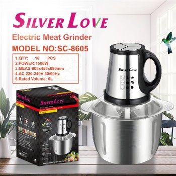 تصدير الفولاذ المقاوم للصدأ المفرمة اللحوم المنزلية 5.0L متعددة الوظائف آلة الطبخ 1500W عالية الطاقة 5430 موتور