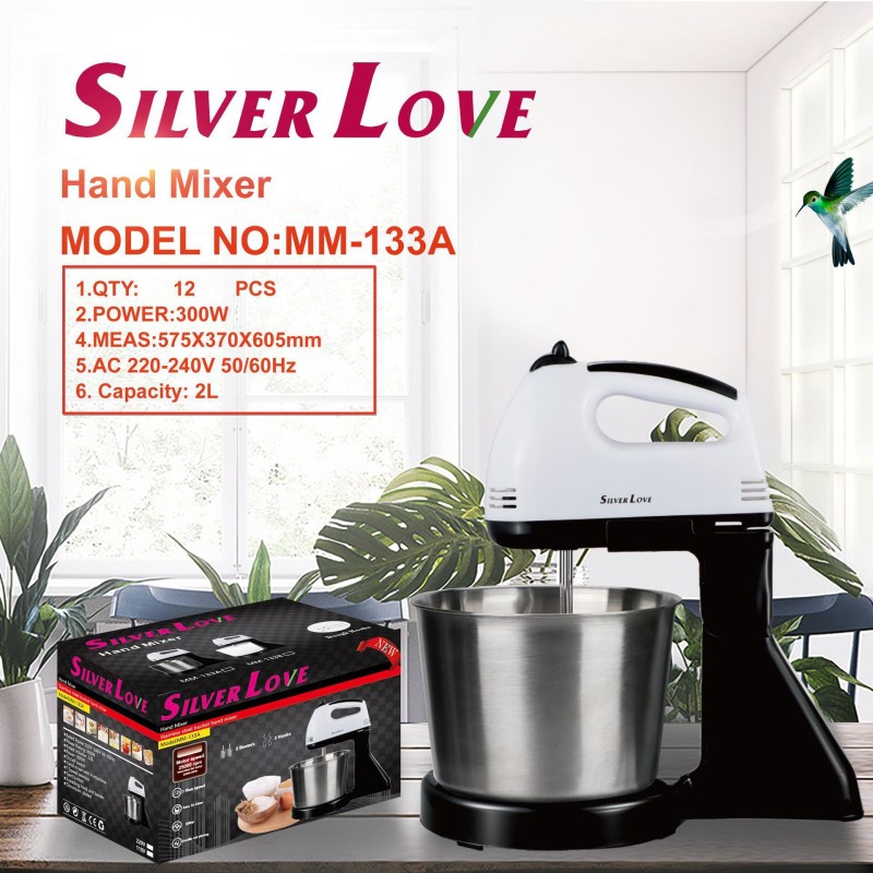 تصدير الكهربائية المنزلية الجدول البيض الخافق مع الفولاذ المقاوم للصدأ دلو كريم الخبز كعكة العجين آلة