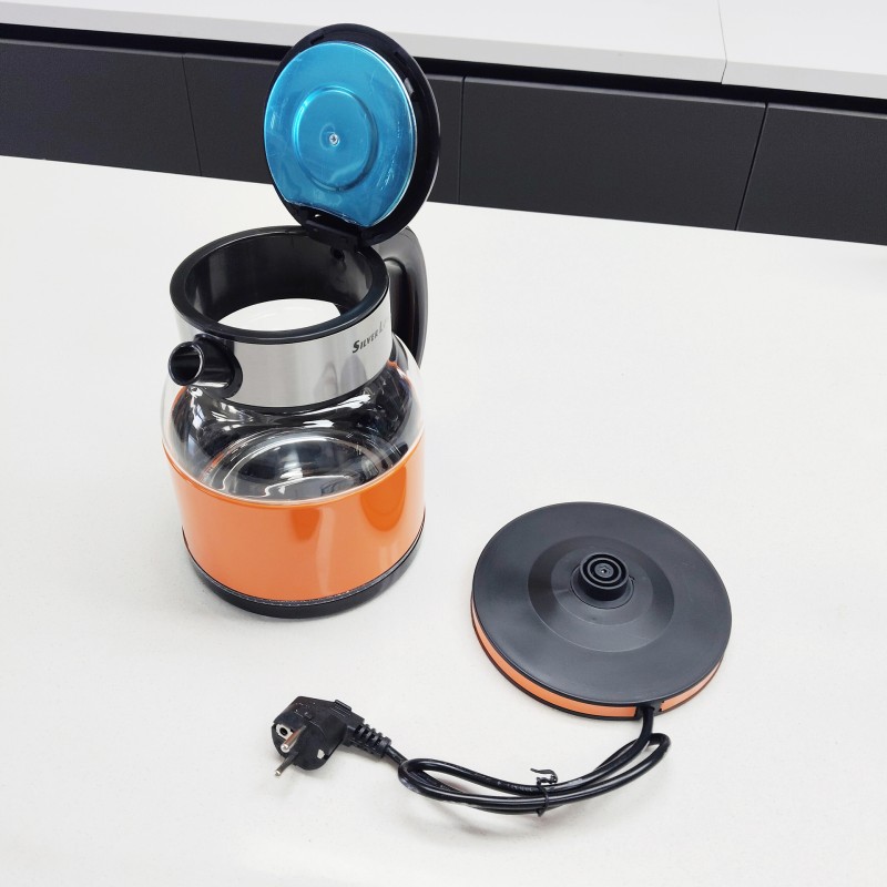 غلاية كهربائية عالية زجاج البورسليكات 1.8