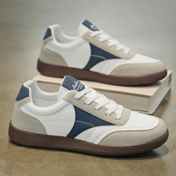  أحذية رياضية رجالية غير رسمية على طراز لوح التزلج للمشي للرجال حذاء تنس مسطح يسمح بالتهوية