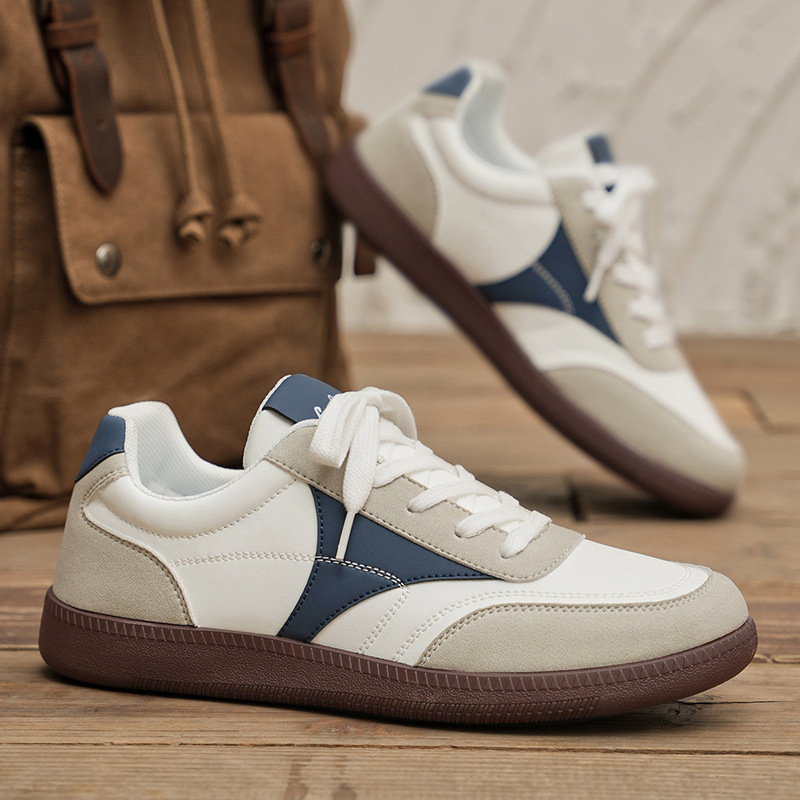  أحذية رياضية رجالية غير رسمية على طراز لوح التزلج للمشي للرجال حذاء تنس مسطح يسمح بالتهوية