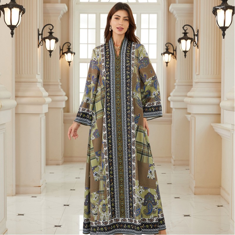  كم طويل الطباعة حجر الراين الساخن